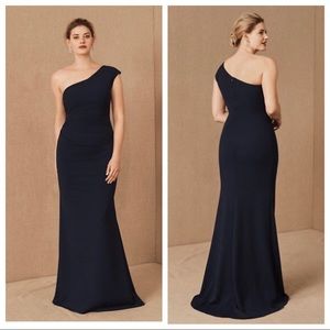 BHLDN Gerri One-Shoulder Crepe Dress Size 4